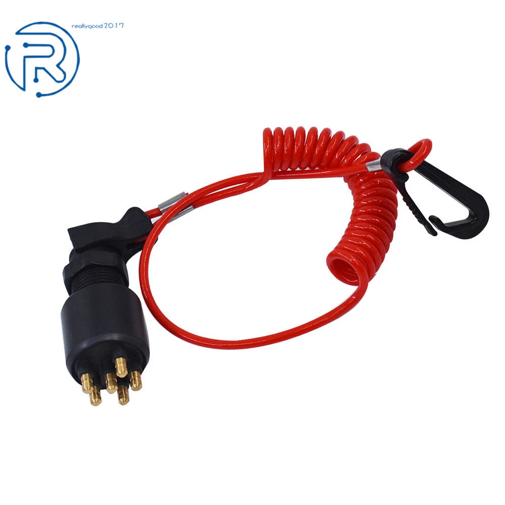 Ignition Key Switch with Safety Lanyard for Evinrude Johnson (175-500)