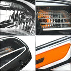 Pair of Black Housing Halogen Headlights for Kia Soul (2014–2019)