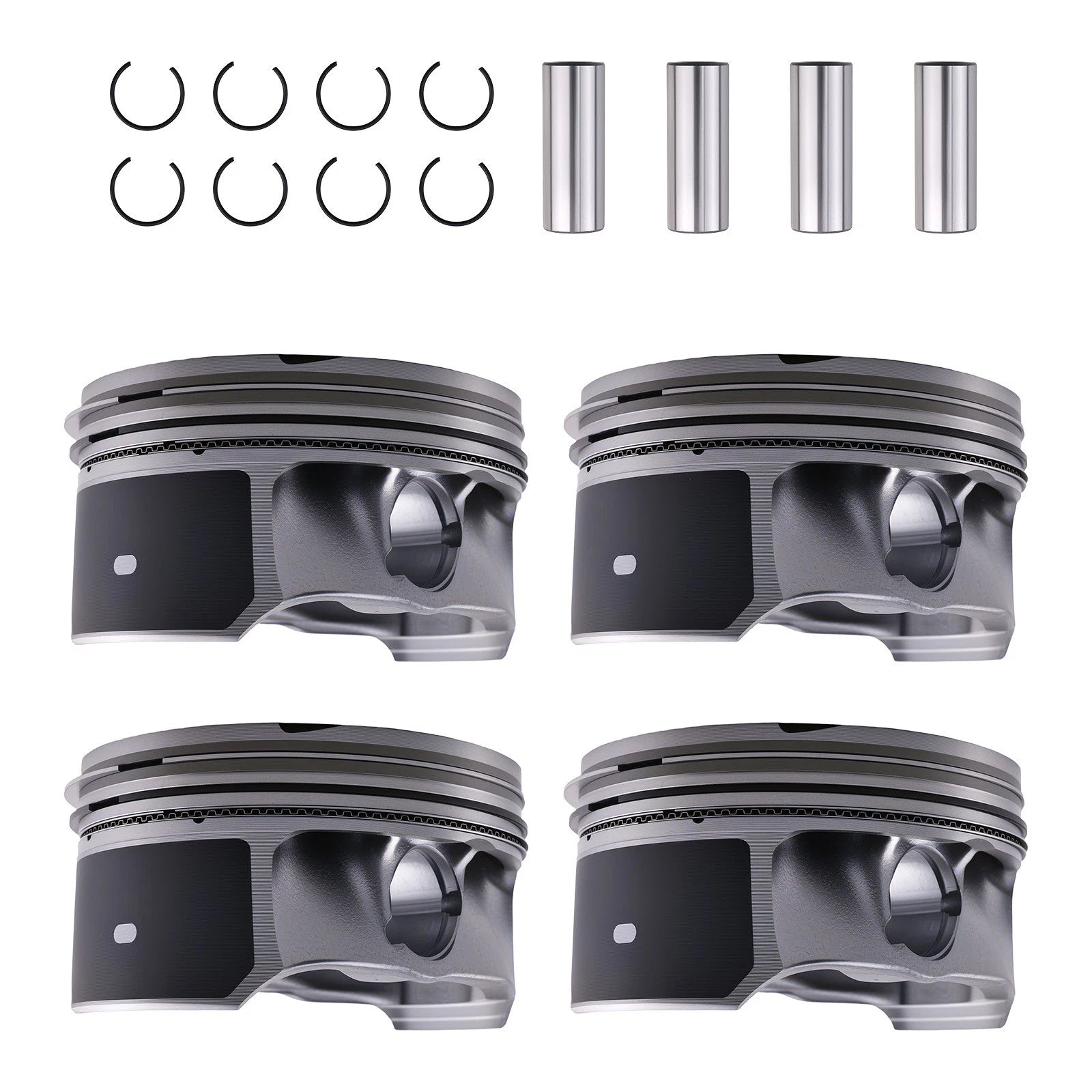 Set of 4 Pistons and Rings for Chevy Equinox GMC Terrain 2.4L (2010–2017)
