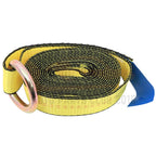 Set of 4 Lasso Strap Tow Dolly Tire Wheel Tie Down Straps 2" x 12' Yellow