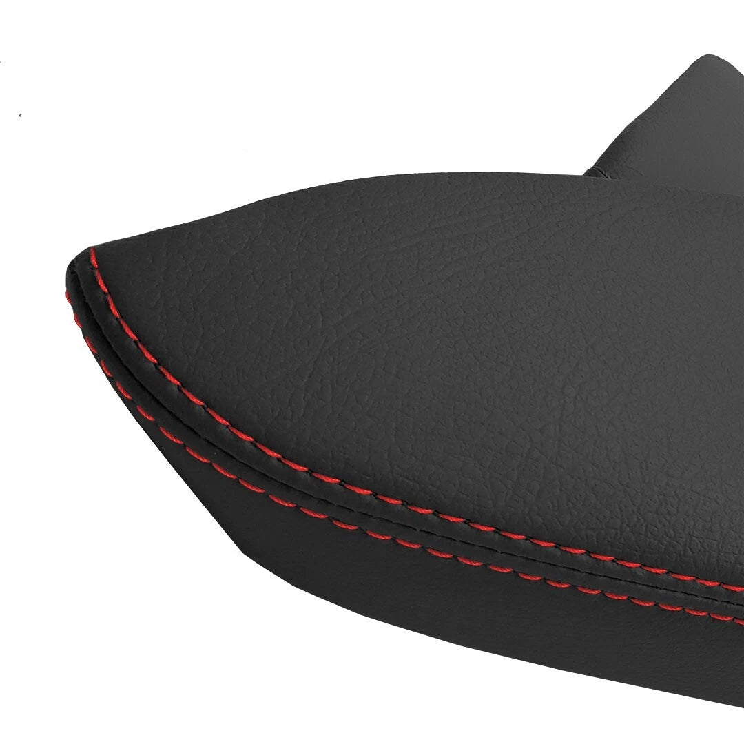 Front Door Armrest Cover for Acura TL (2004–2008) Red Stitch PVC Leather