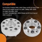 2" Wheel Spacers for Chevrolet Corvette S10 (1982–2019) 5x120.65mm, 70.5mm Hub Bore