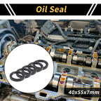 Set of 5 Oil Seal Ring 40x55x7mm for Various Models (NBR Rubber)
