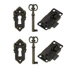 2X Cabinet Door Locks for Vintage Wooden Box, Jewellery Box