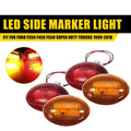 Set of 4 Amber/Red 3-LED Marker Side Lights for Ford F350 F450 F550 (1999–2010)