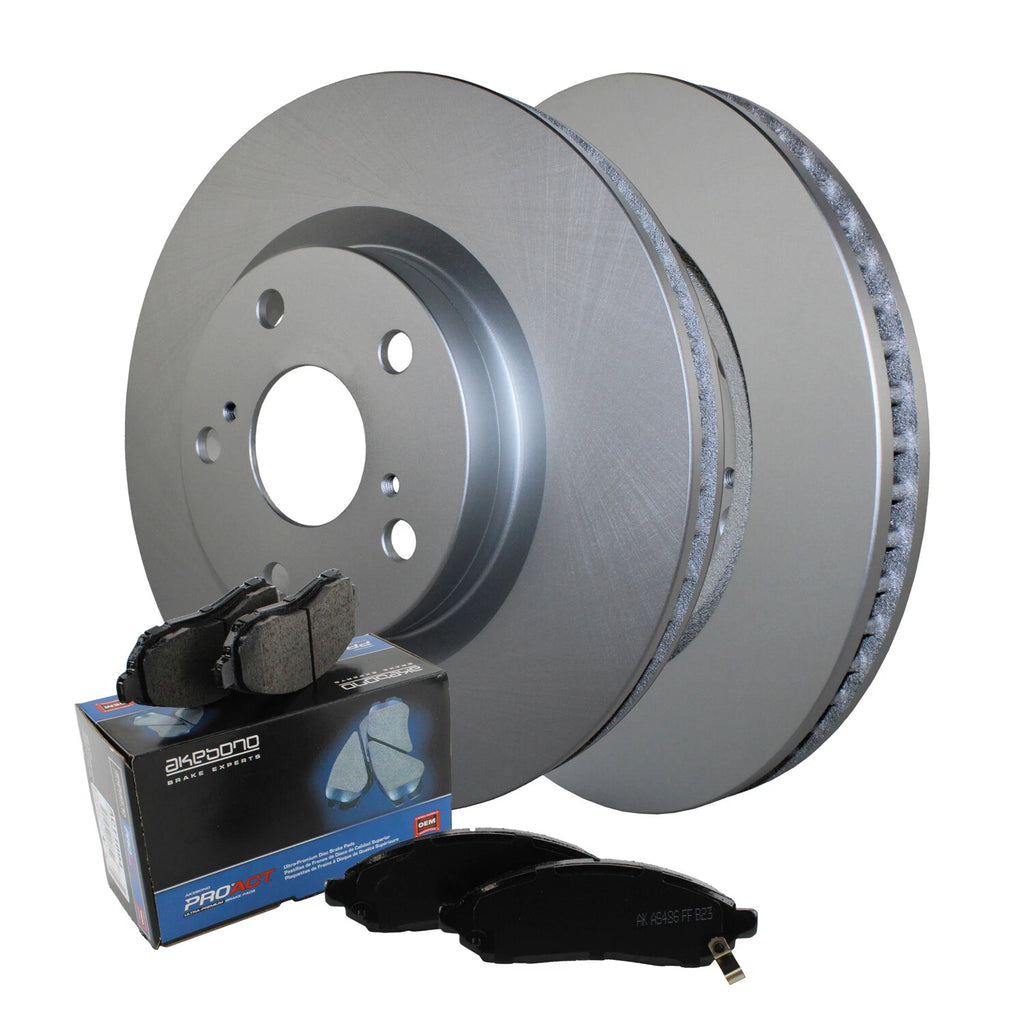 Front Brake Kit 296mm Rotors & Akebono ProACT Pads for ES300h ES350 Avalon (2013–2020)