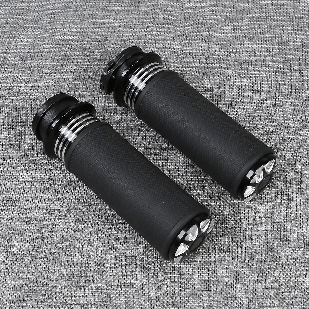 1'' Black CNC Handlebar Hand Grips for Harley Softail FLS FLST (1996–2015)