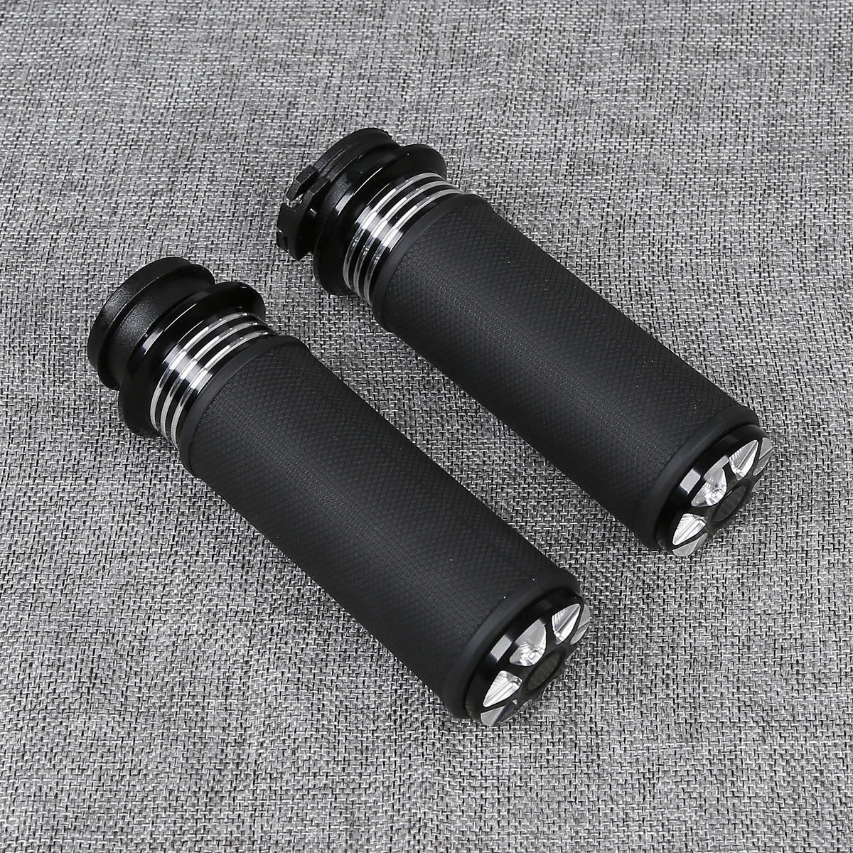 1'' Black CNC Handlebar Hand Grips for Harley Softail FLS FLST (1996–2015)