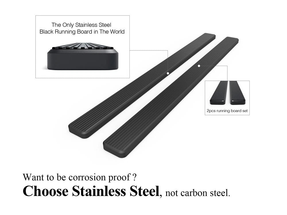 5-Inch Matte Black Running Boards for Ford Escape (2008-2012)