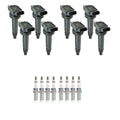 Set of 8 NGK COP Ignition Coils & Ruthenium HX Spark Plugs for Lexus IS F (2008–2014)