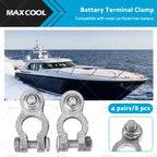 8PCS Car Battery Terminals Positive Negative Connectors Clamp for