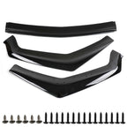 3Pcs Black Front Bumper Lip Splitter Spoiler for Ford Mustang (2018–2020)