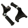 Black Passenger Foot Pegs with Mount for Harley Sportster XL883 XL1200 (2004–2013)