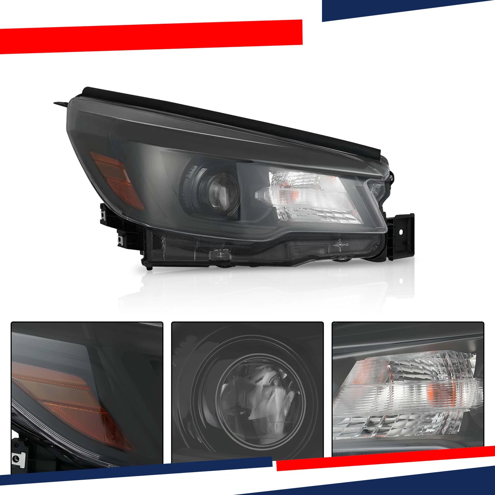 Set of 2 Halogen LED Side Headlights for Subaru Forester (2019-2020)