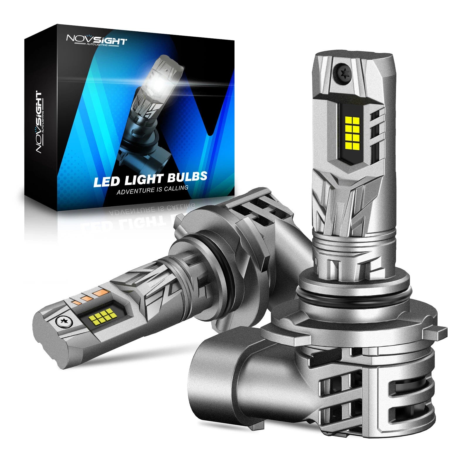 9005 HB3 LED Headlight Bulbs Kit for High/Low Beam (6500K, 54000LM)