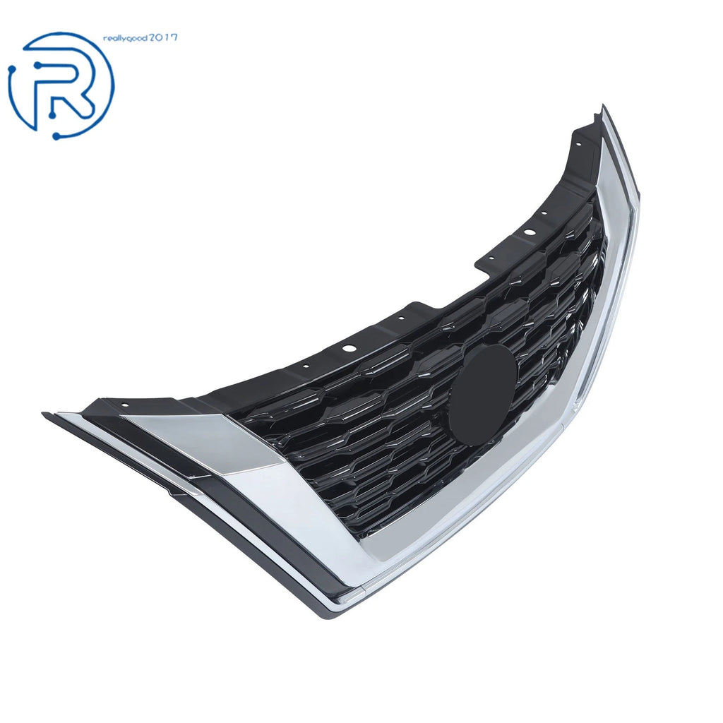 Polished Chrome Front Upper Grill with Camera Slot for Nissan Rogue (2021-2023)