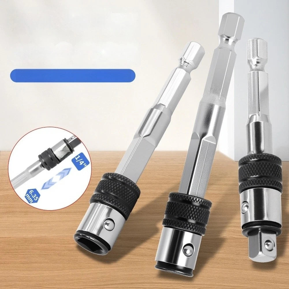 1/4in Hex to Square Socket Conversion Adapter for Drills