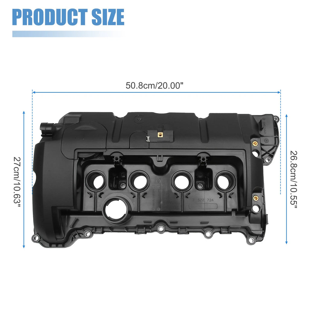 Set of 1 Engine Valve Cover and Gasket for BMW (No. 11127646554)