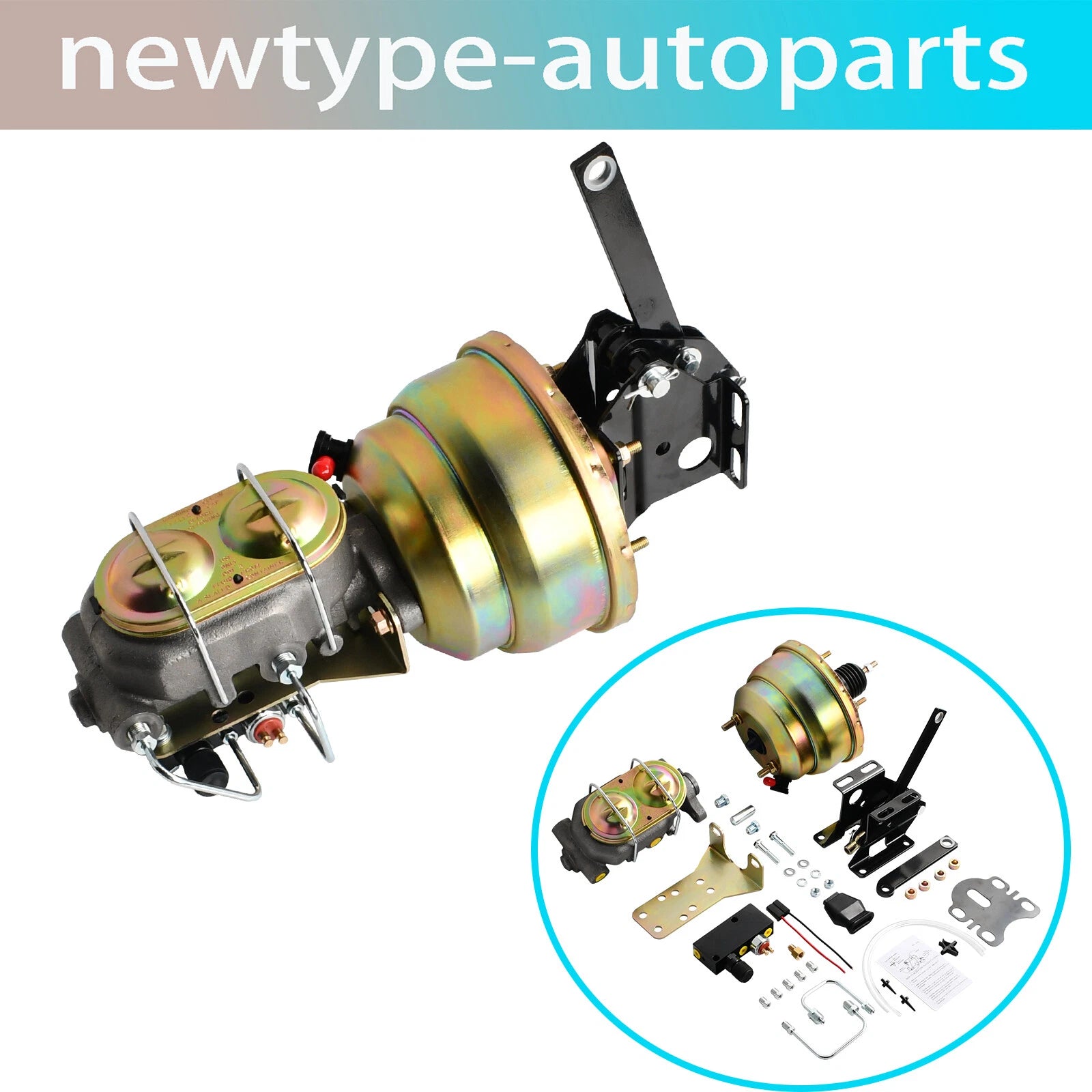 8" Dual Power Brake Booster & 1" Master Cylinder for Ford Truck (1957–1972)
