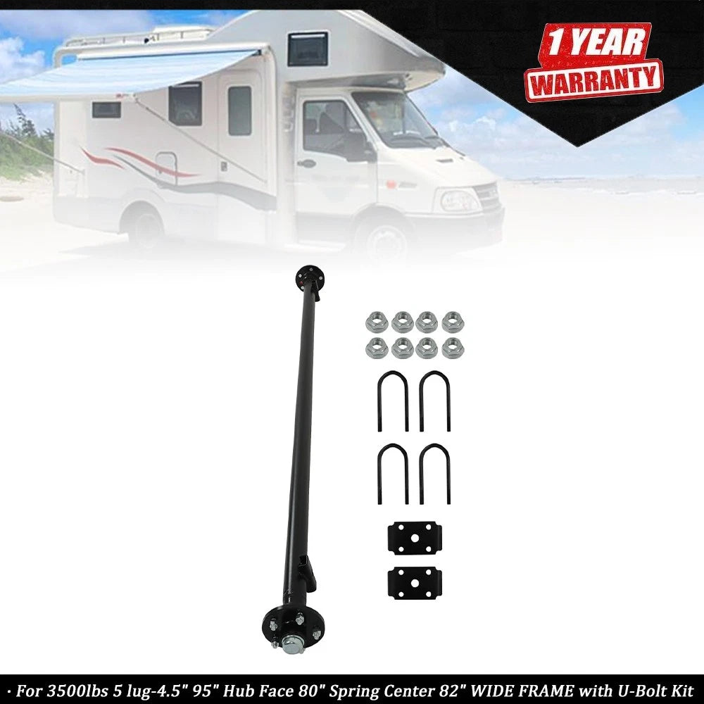 5 Lug 3500lbs Axle with U-Bolt Kit for Wide Frame (Year Range Not Specified)