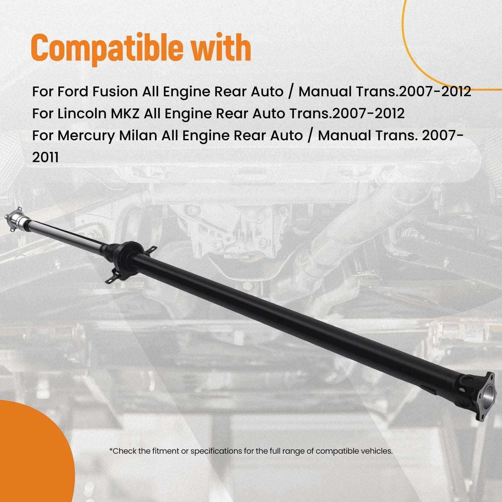 Driveshaft Cardan Shaft for Ford Fusion Lincoln MKZ (2007–2012) AWD