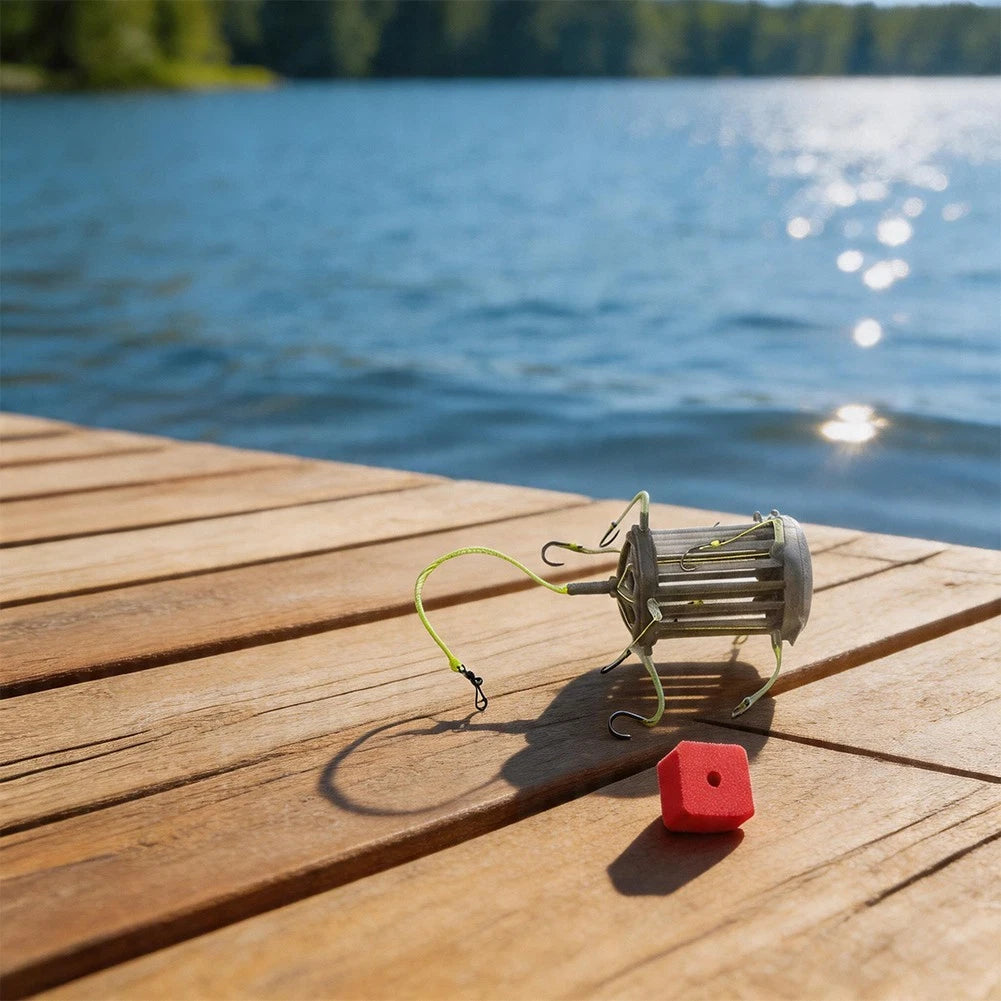 8-Hook Bait Cage Feeder for Carp (Carp, Crucian Carp, Bighead Carp)