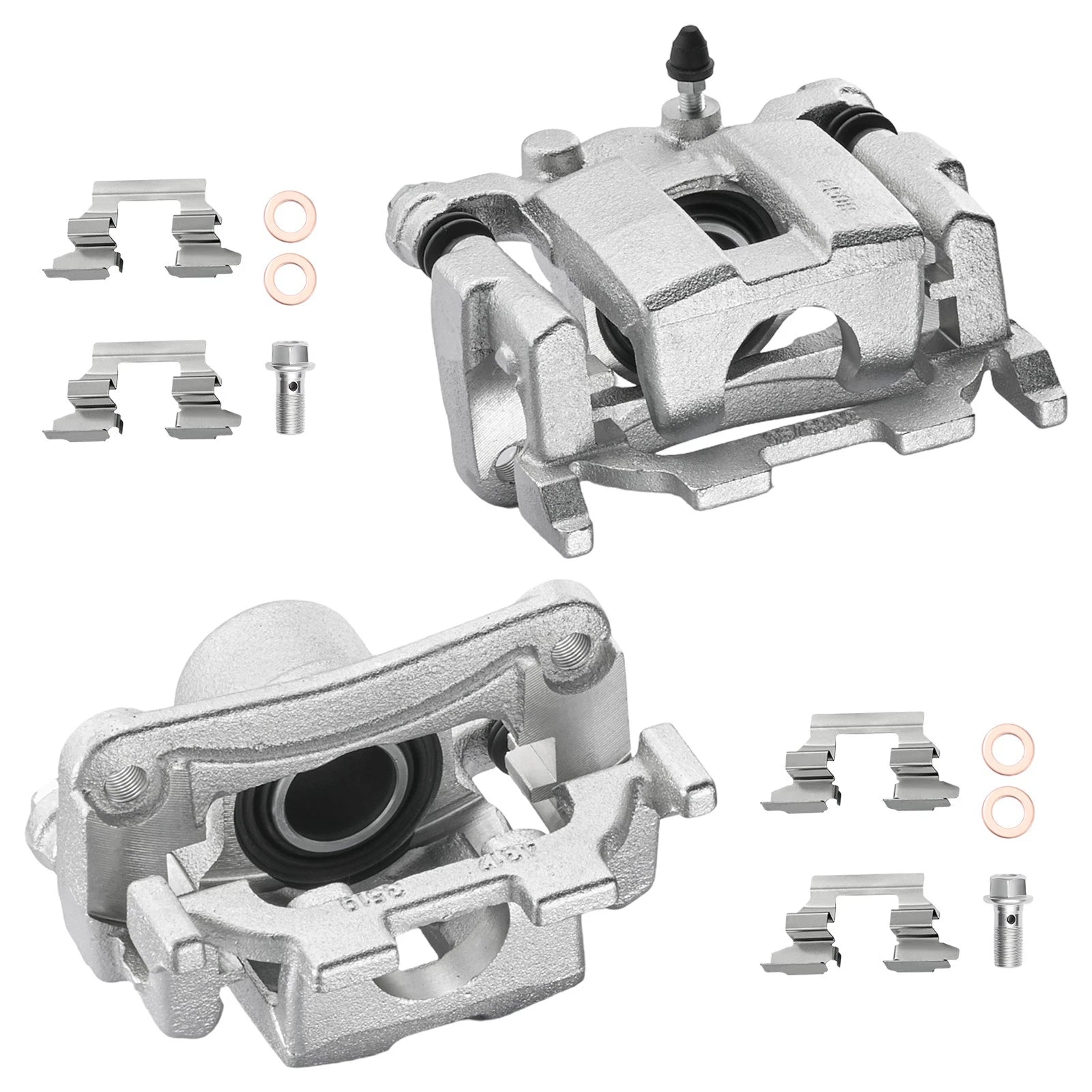 Set of 2 Rear Disc Brake Calipers with Bracket for Ford Police (2014–2018)