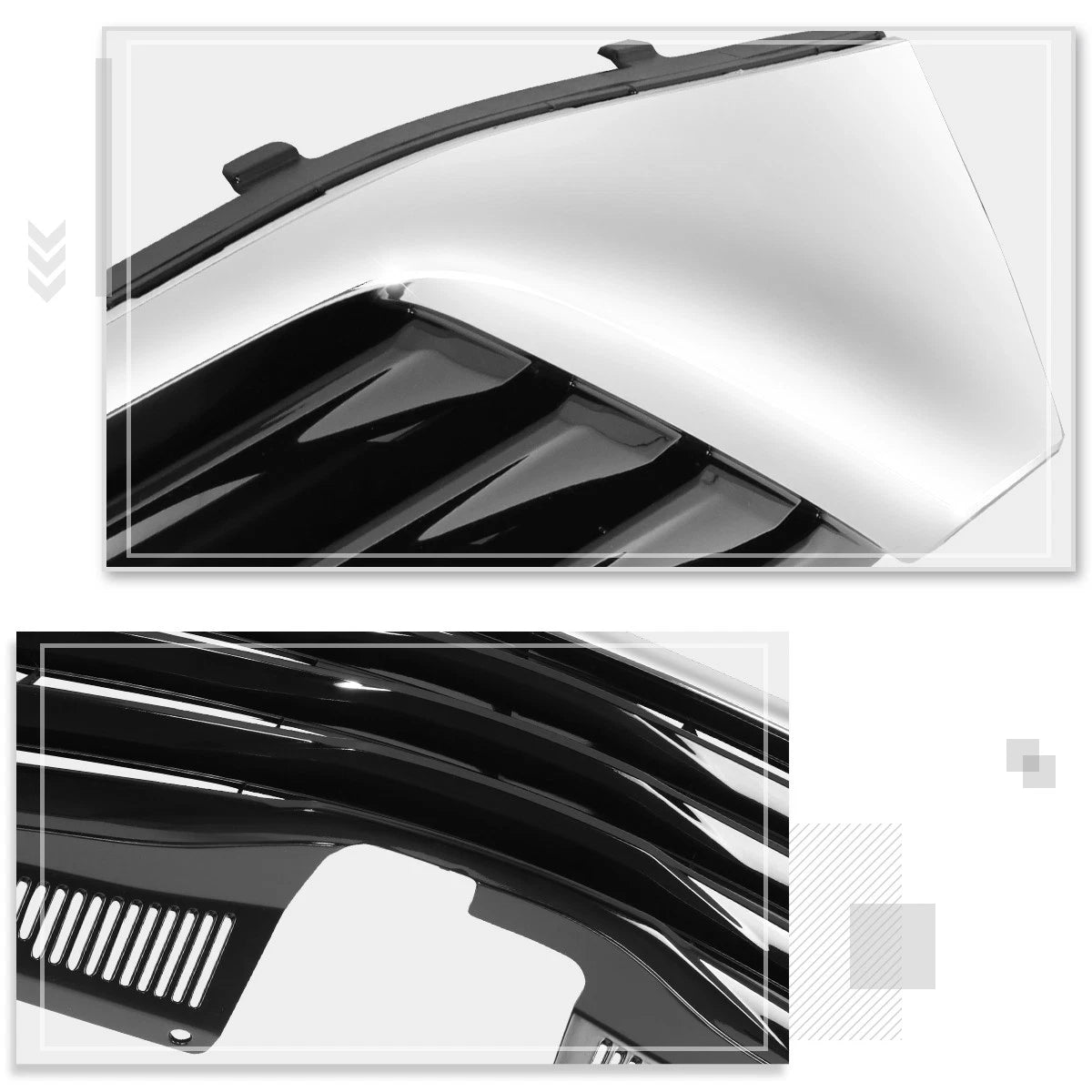 Chrome Front Grille w/Badge Slot for Toyota Sienna (2015–2017)