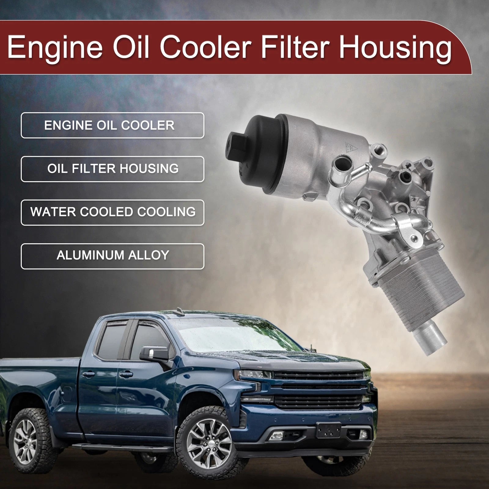 Engine Oil Cooler Filter Housing with Seals for Chevrolet Cruze (2011–2019)