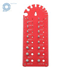 Nut and Bolt Thread Checker Gauge for All Makes and Models (18 Hole)