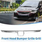 Front Grille Trim for Honda Civic 2006-2008 Chrome Silver Tone