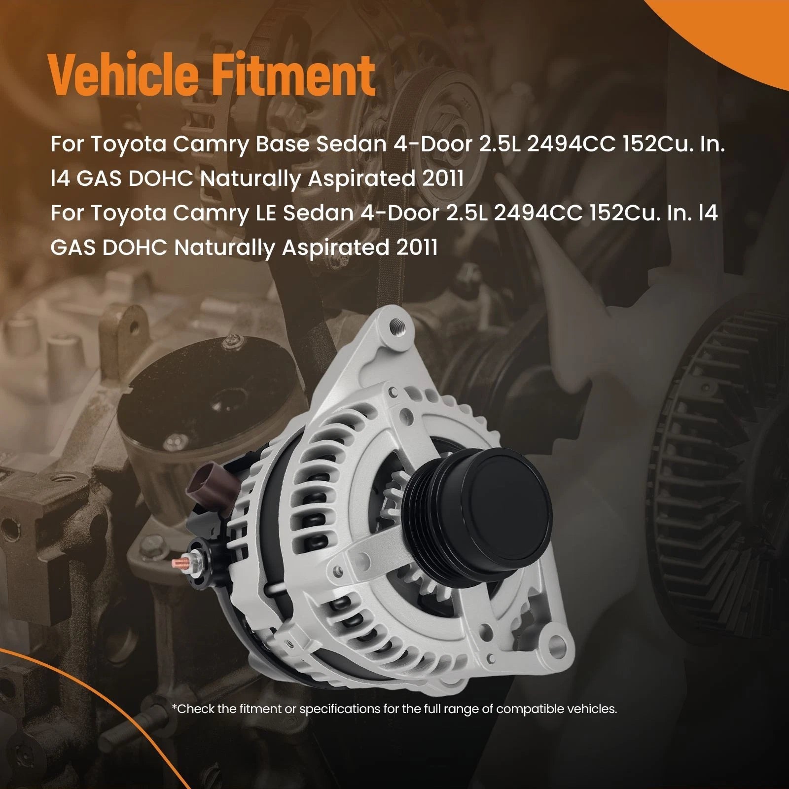 Alternator for Toyota Camry (2010–2011) 100A 1042102650