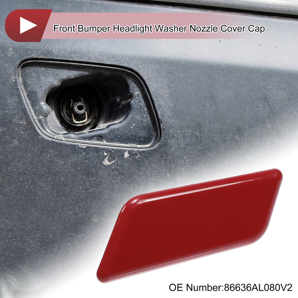 Front Left Washer Nozzle Cover Cap for Subaru Outback (2015–2017) Red