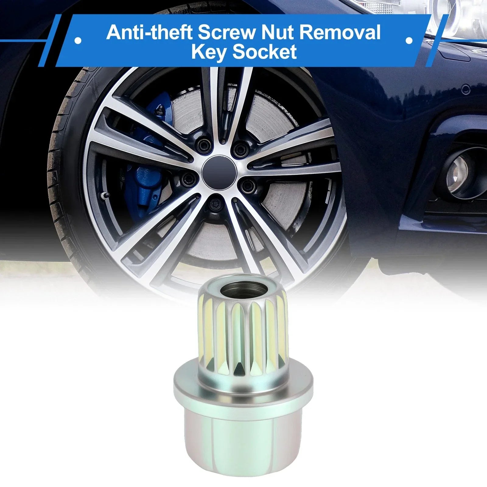 Wheel Lock Lug Nut for BMW Anti Theft Socket Adapter