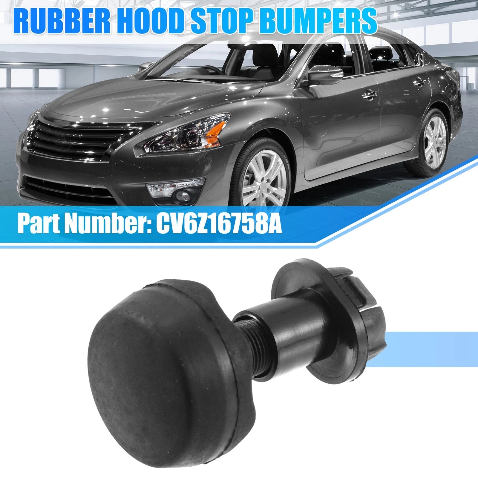 Rubber Hood Stop Cushion Bumper for Ford Focus Bronco Escape (2012–2023) CV6Z16758A