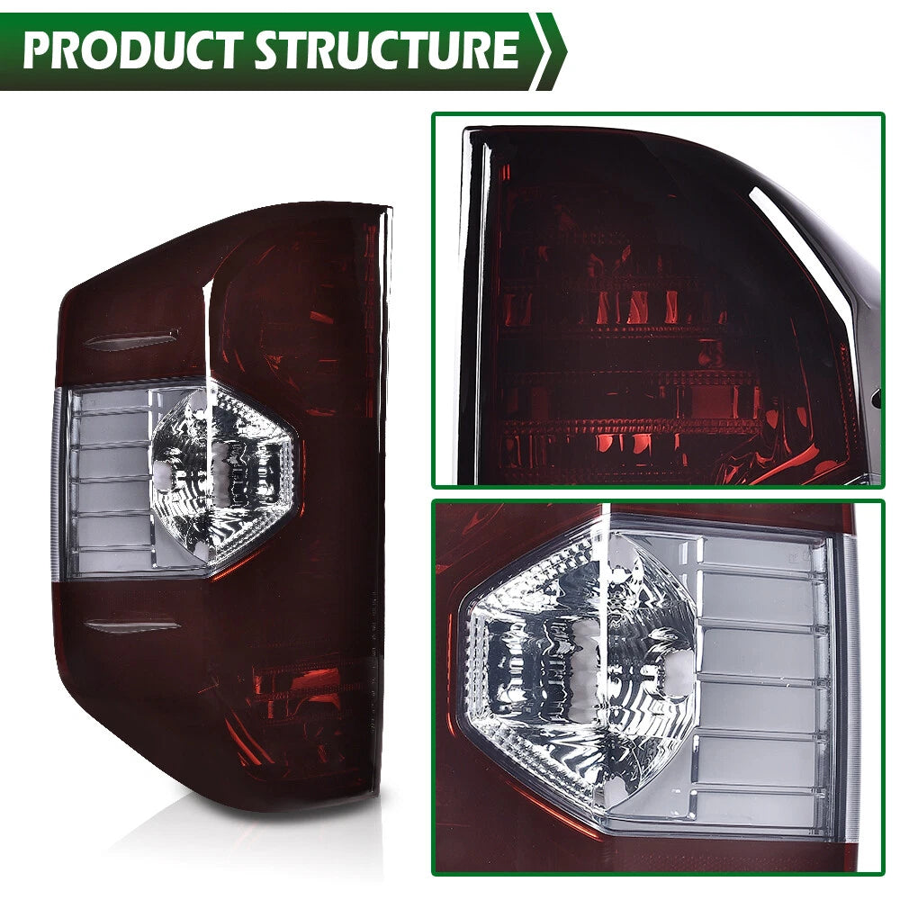 2X Smoke Rear Tail Lights for Toyota Tundra (2014–2021)