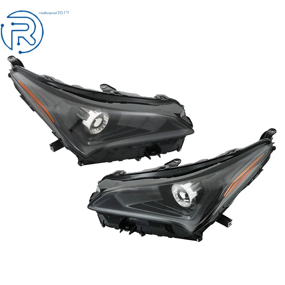 LED Headlight Set for Lexus NX300 NX300h (2018–2021) Black Housing