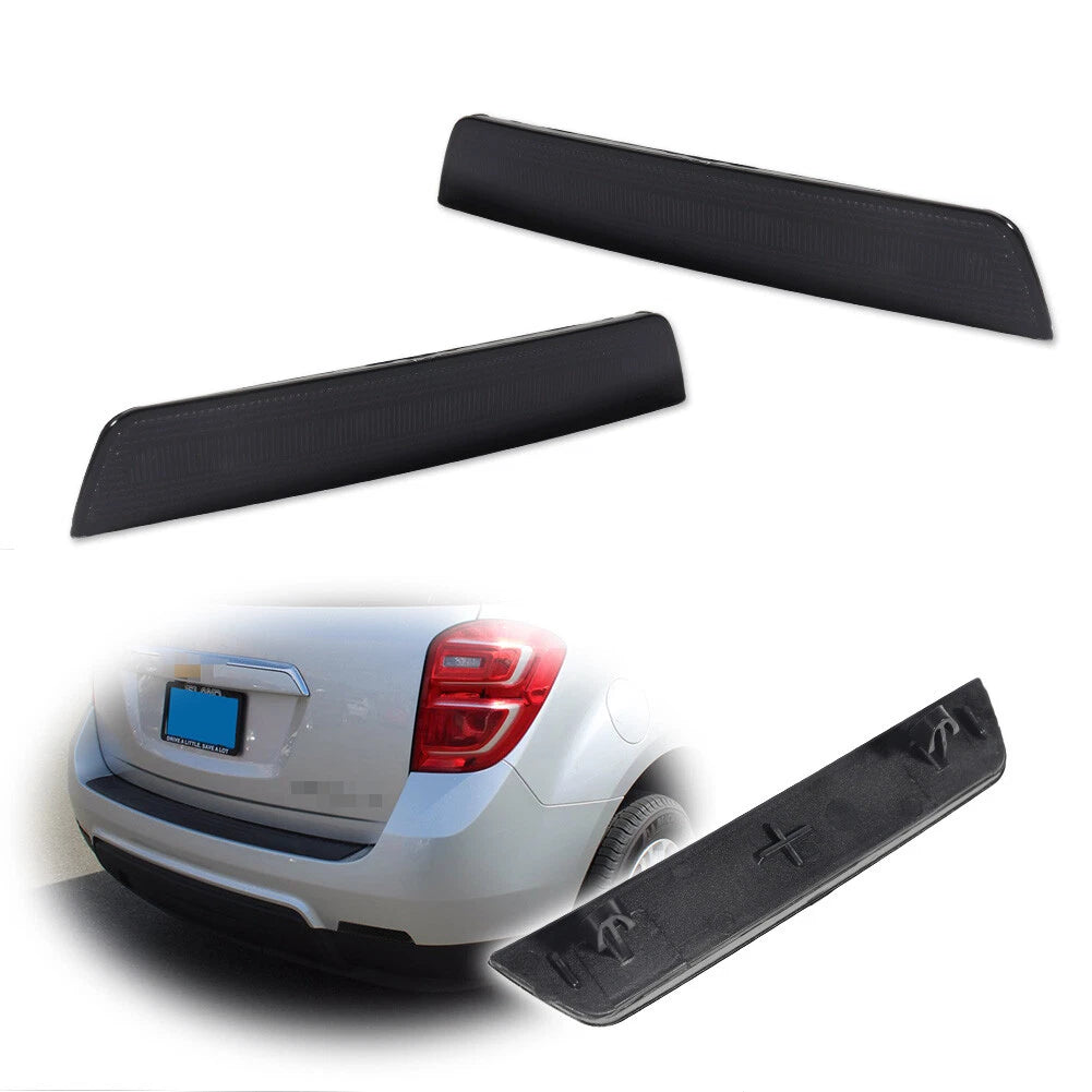 Smoked Rear Bumper Reflector Covers for Chevrolet Equinox (2010–2017)