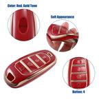 TPU Keyless Entry Remote Key Fob Cover for Hyundai Tucson (2016–2023) Red