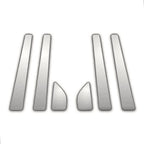 6Pc Chrome Pillar Post Covers Replacement for Mercury LS (1999–2009)