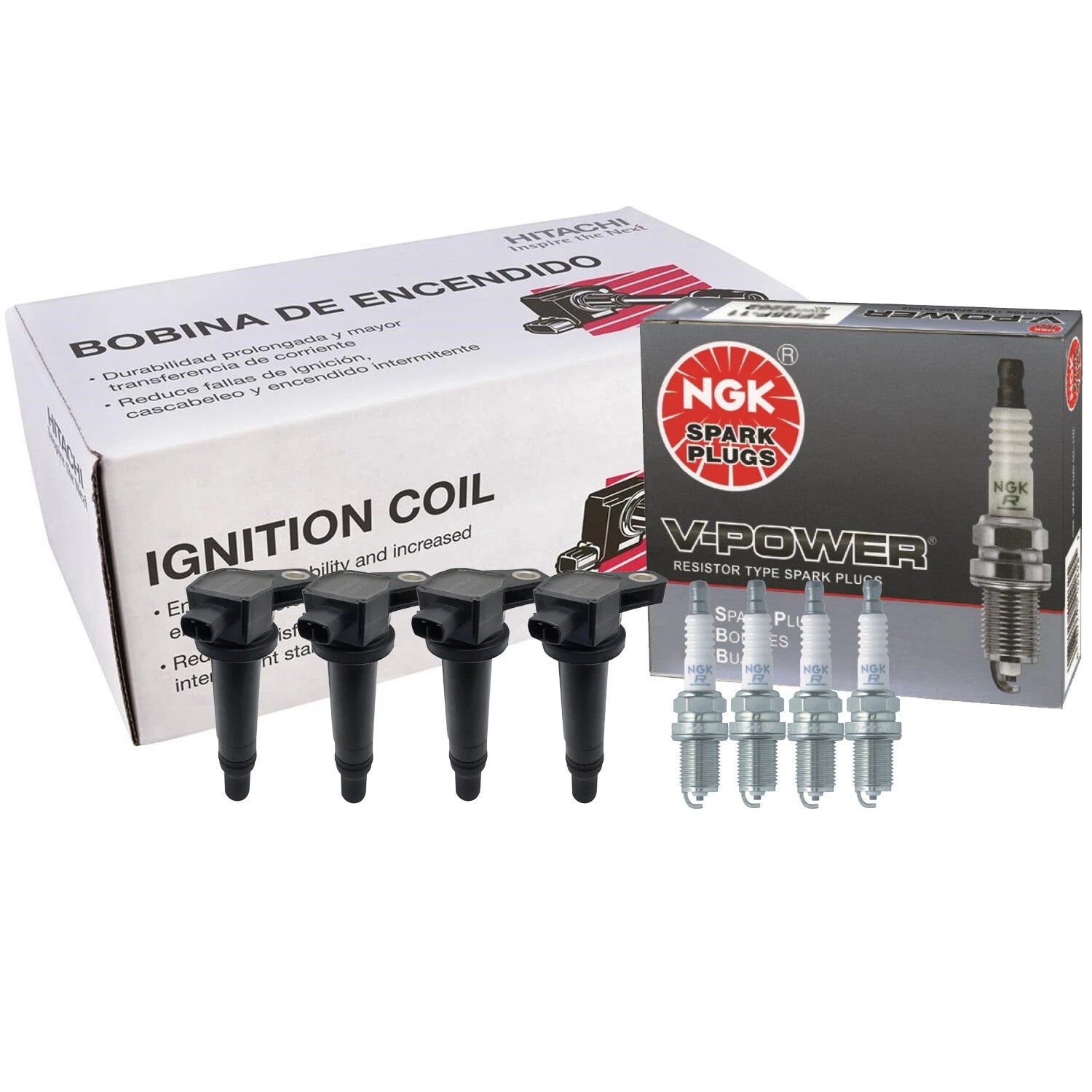 Set of 4 Ignition Coils & Spark Plugs for Hyundai Kia 1.6 (2011–2016)