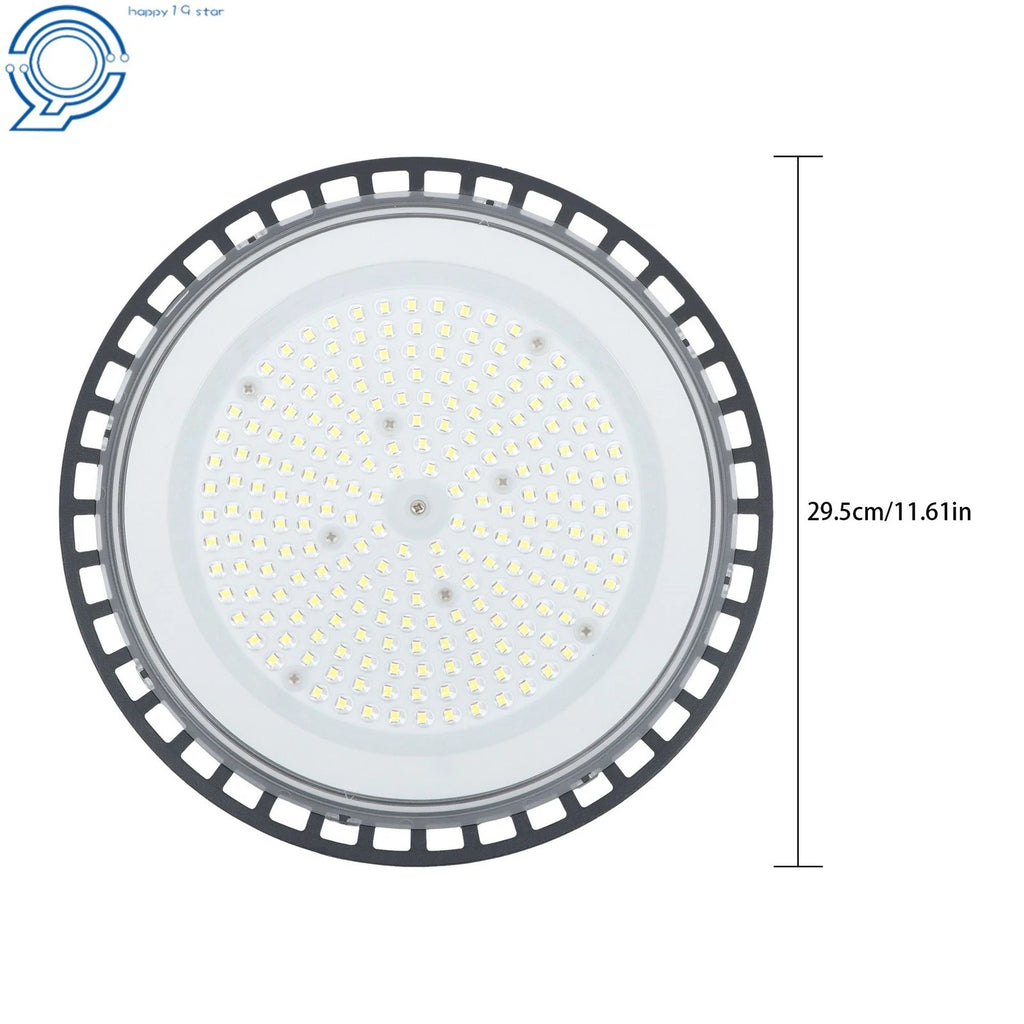 2X 150W UFO LED High Bay Light 18000LM with Hook Safety Rope