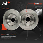 Rear Disc Brake Rotors & Ceramic Pads for Hyundai Genesis (2010–2016)