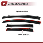 Window Deflectors for Honda Fit Side Window Vent Visors Black 2009-2014
