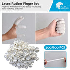 300 PCS Rubber Finger Cots Fingertip Protectors for