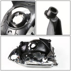 Set of 2 Chrome Housing Amber Side Headlights for Dodge Dakota/Durango (1997–2004)
