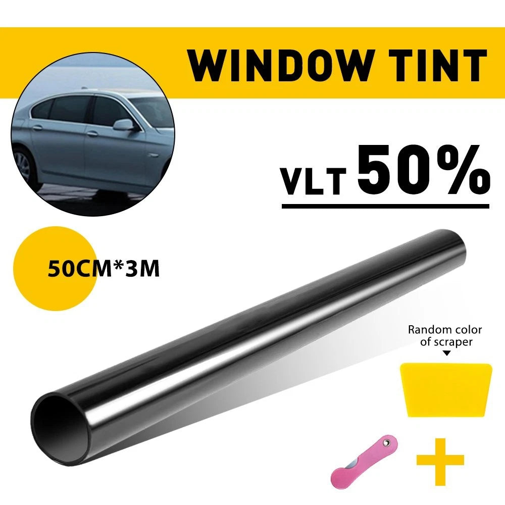 Window Tint Roll 20" x 10ft 50% VLT for Car, Truck, Home, Office