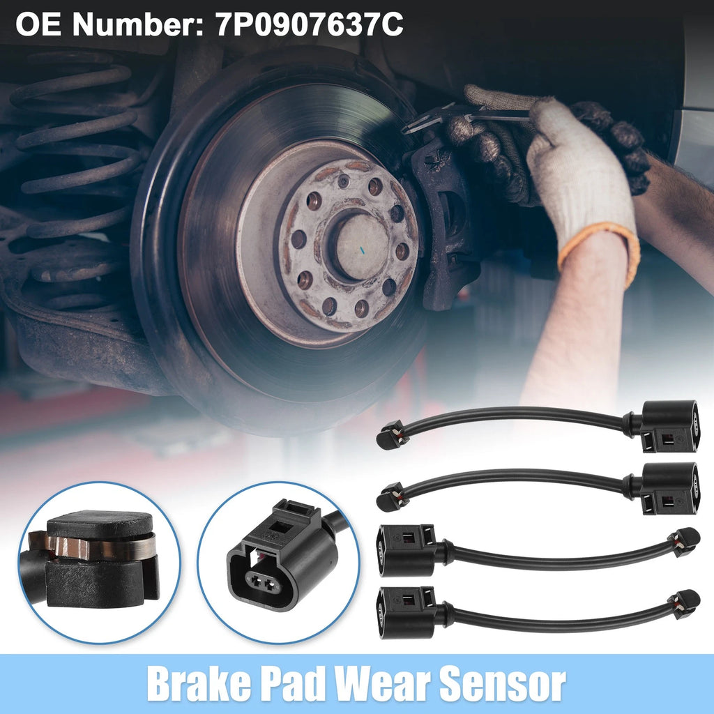 Set of 4 Rear Brake Pad Sensors for Volkswagen Touareg (2004–2010) 786527118809