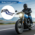 Adjustable Brake Clutch Levers for Suzuki GSXR150 (2017–2020) Titanium Blue