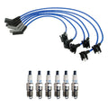 NGK 8mm Wire Set & Denso Platinum Spark Plug Kit for Ford Ranger Mazda B3000 (1998–2009)